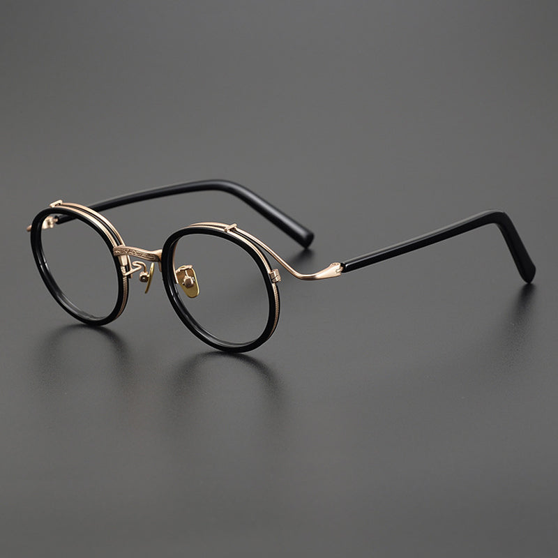 Hank Premium Series Vintage Acetate Round Glasses Frame