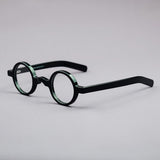 Ace Retro Acetate Glasses Frame Round Frames Southood Black