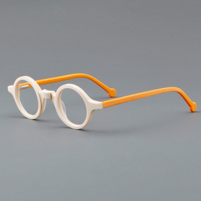 Alfie Vintage Small Acetate Frame Round Frames Southood C4 Orange