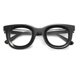 Alison Retro Acetate Glasses Frame Round Frames Southood Black