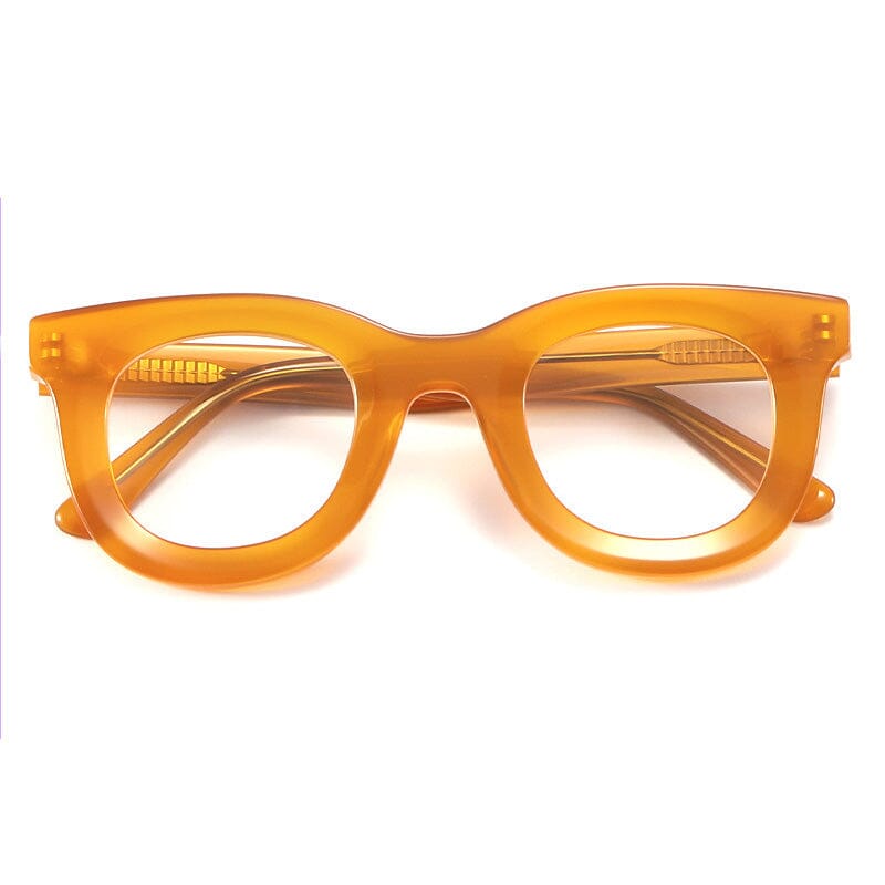 Alison Retro Acetate Glasses Frame Round Frames Southood Orange