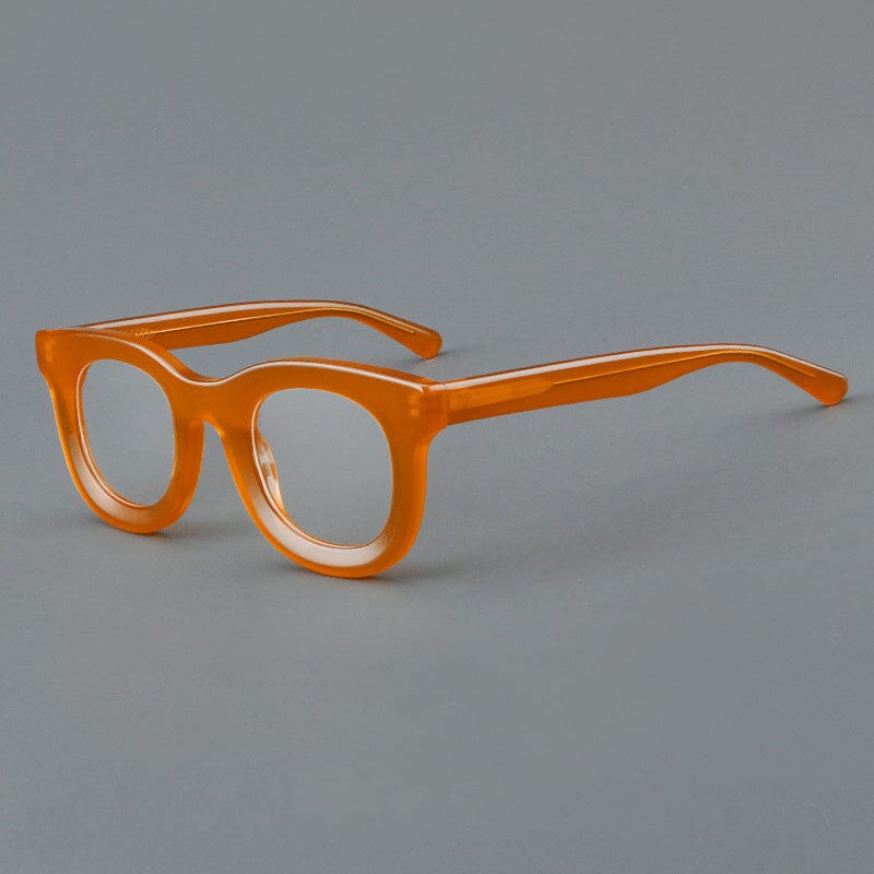 Alison Retro Acetate Glasses Frame Round Frames Southood Orange