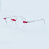 Arlo Retro Round Acetate Eyeglasses Frame Round Frames Southood Clear Pink