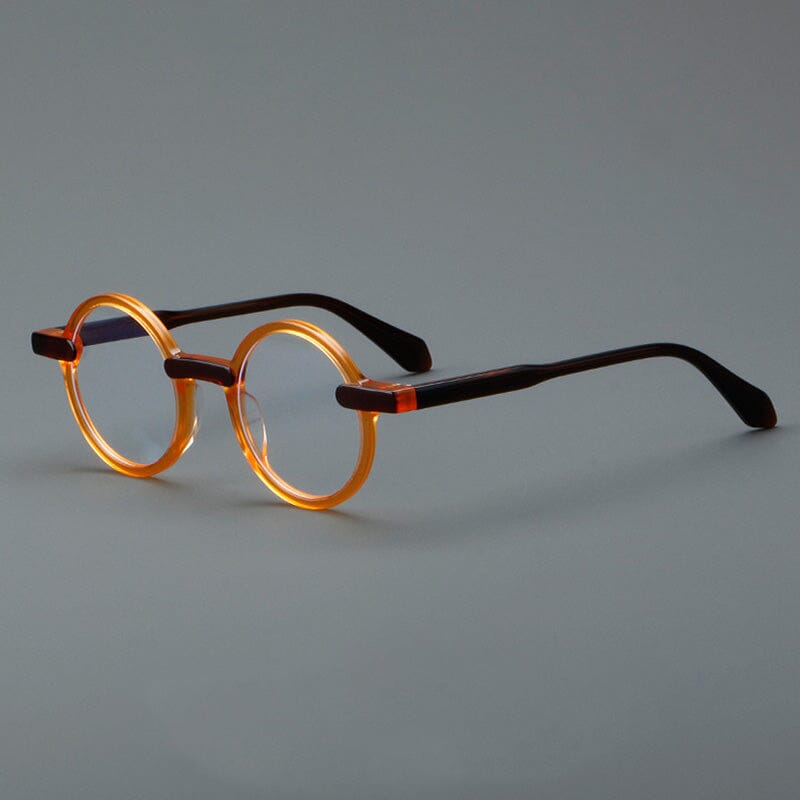Arlo Retro Round Acetate Eyeglasses Frame Round Frames Southood Orange