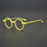 Arlo Retro Round Acetate Eyeglasses Frame Round Frames Southood Yellow