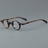 Bert Small Retro Round Acetate Frame Round Frames Southood Leopard