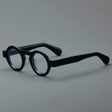 Campos Acetate Round Retro Glasses Frame Round Frames Southood Black