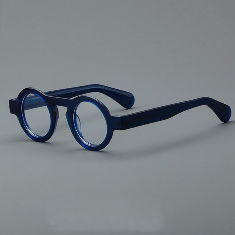 Campos Acetate Round Retro Glasses Frame Round Frames Southood Blue