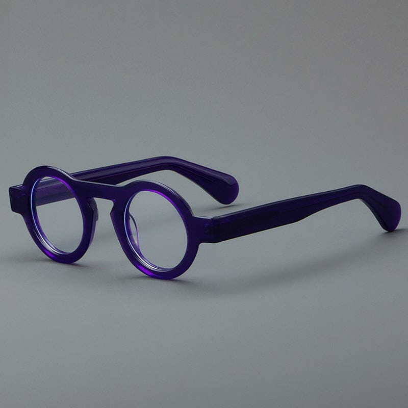 Campos Acetate Round Retro Glasses Frame Round Frames Southood Purple