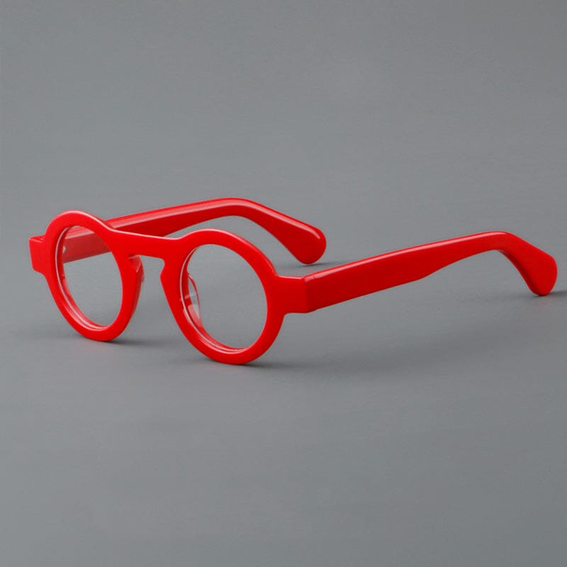 Campos Acetate Round Retro Glasses Frame Round Frames Southood Red
