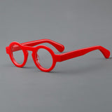 Campos Acetate Round Retro Glasses Frame Round Frames Southood Red
