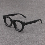 Codi Retro Acetate Glasses Frame Round Frames Southood Black