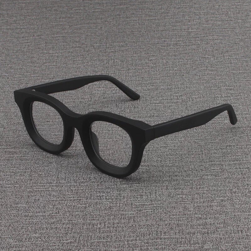 Codi Retro Acetate Glasses Frame Round Frames Southood Matte Black
