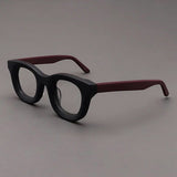 Codi Retro Acetate Glasses Frame Round Frames Southood Matte Black Red