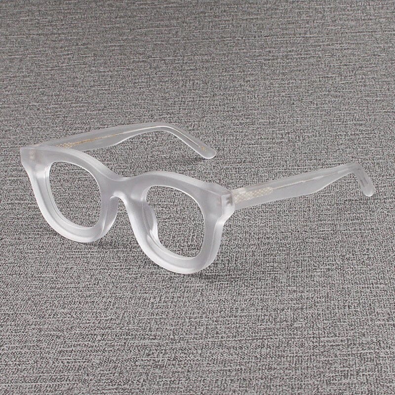 Codi Retro Acetate Glasses Frame Round Frames Southood Matte Clear