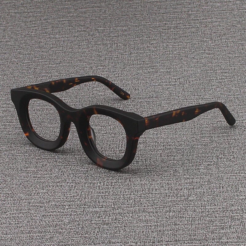 Codi Retro Acetate Glasses Frame Round Frames Southood Matte Leopard