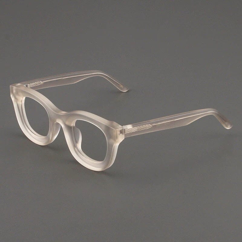 Codi Retro Acetate Glasses Frame Round Frames Southood Matte Light Yellow