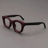 Codi Retro Acetate Glasses Frame Round Frames Southood Matte Red Black