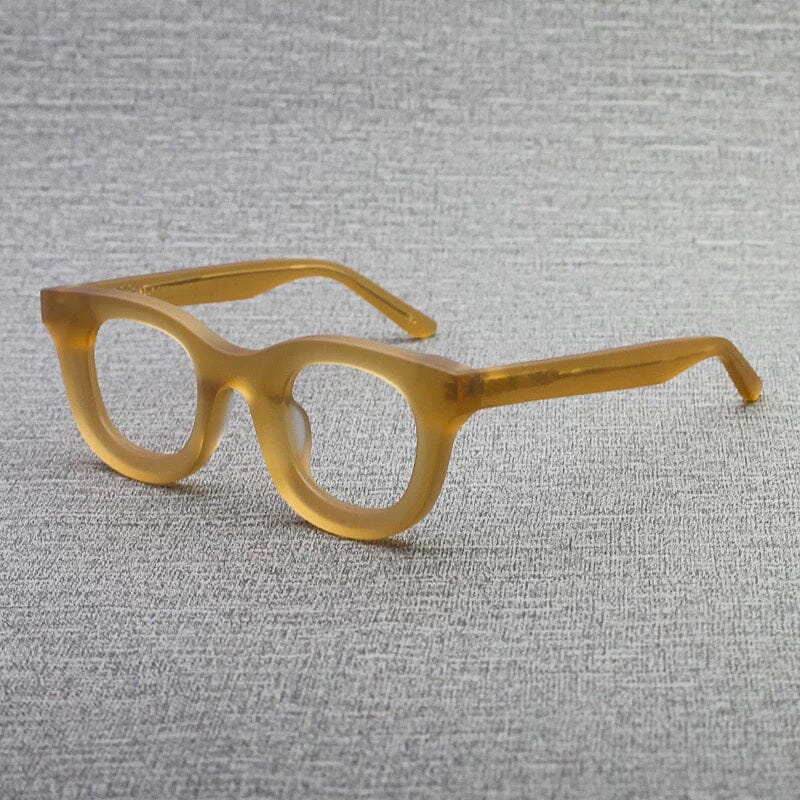 Codi Retro Acetate Glasses Frame Round Frames Southood Matte Yellow Tea