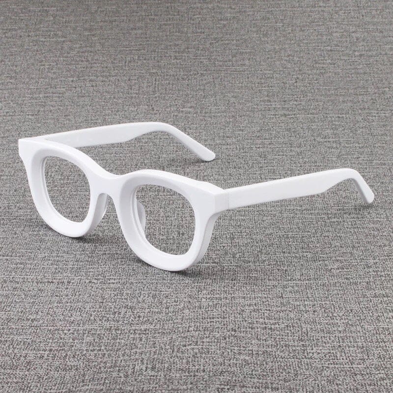 Codi Retro Acetate Glasses Frame Round Frames Southood White