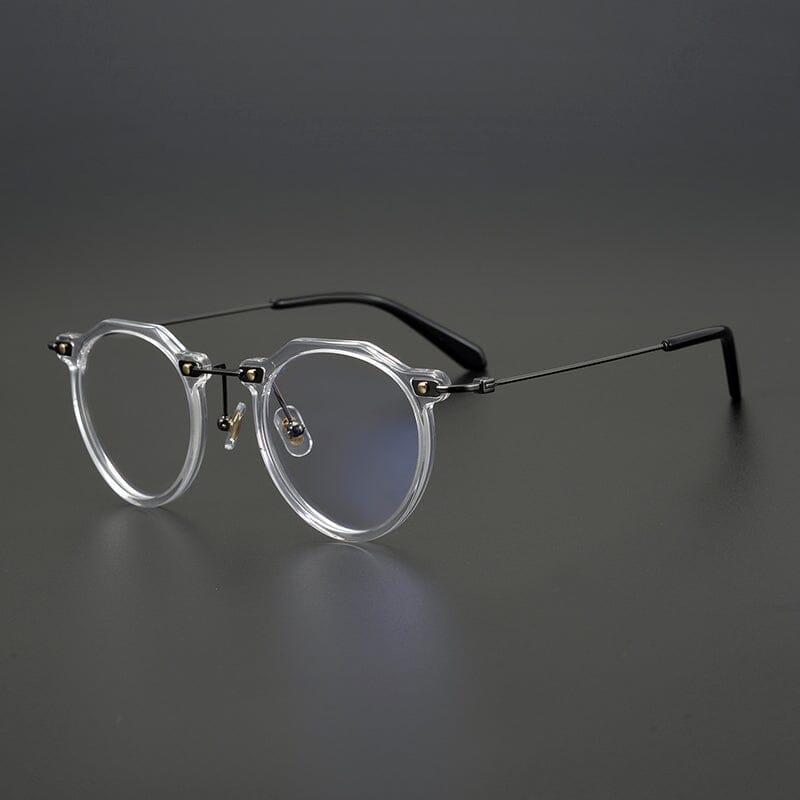 Cort Acetate Titanium Glasses Frame Round Frames Southood Clear
