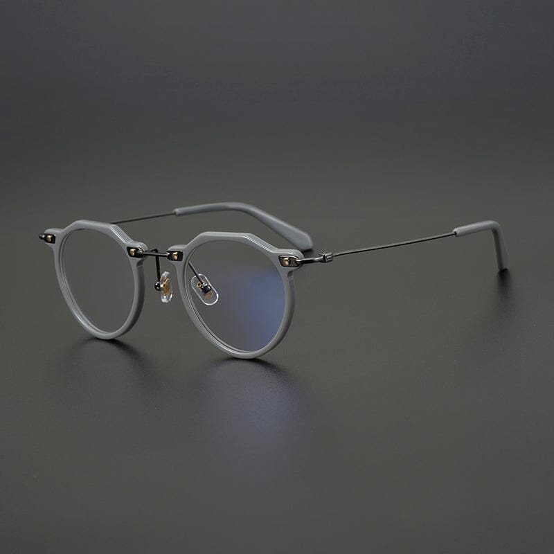 Cort Acetate Titanium Glasses Frame Round Frames Southood Gray