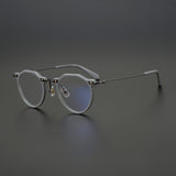 Cort Acetate Titanium Glasses Frame Round Frames Southood Gray