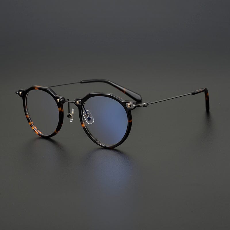Cort Acetate Titanium Glasses Frame Round Frames Southood Leopard