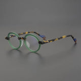Dimash Round Acetate Optical Glasses Frame Round Frames Southood Matte green