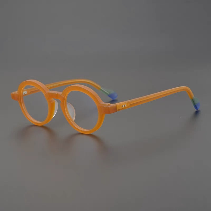 Dimash Round Acetate Optical Glasses Frame Round Frames Southood Matte orange