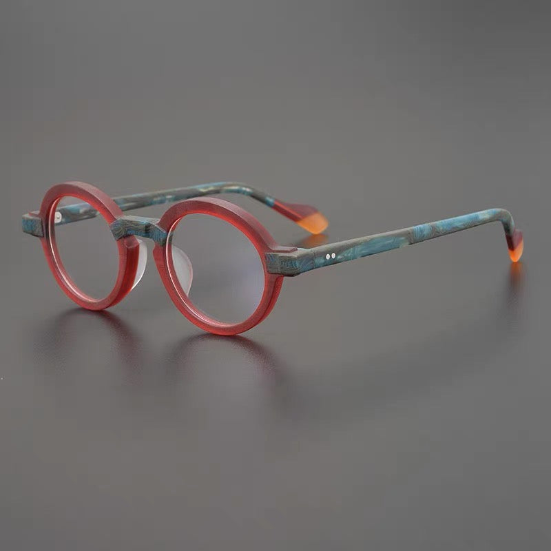 Dimash Round Acetate Optical Glasses Frame Round Frames Southood Matte red blue