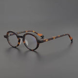 Dimash Round Acetate Optical Glasses Frame Round Frames Southood Matte yellow leopard