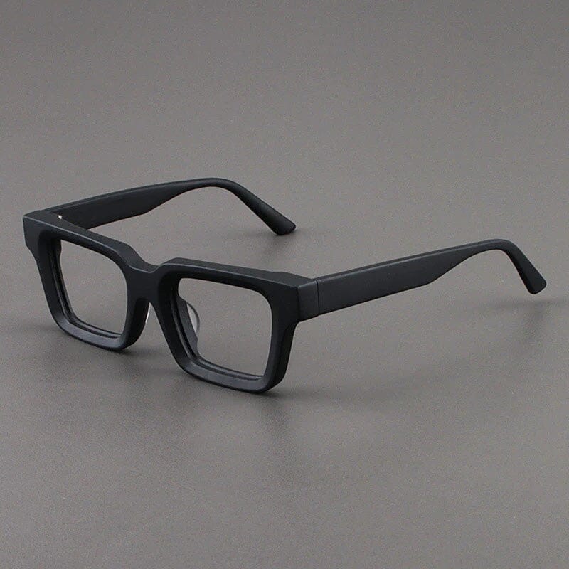 Dino Acetate Rectangle Glasses Frame Rectangle Frames Southood Matte Black