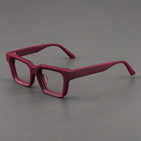 Dino Acetate Rectangle Glasses Frame Rectangle Frames Southood Matte Red