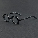 Fred Retro Acetate Personality Glasses Frame Geometric Frames Southood Black