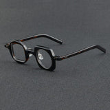 Fred Retro Acetate Personality Glasses Frame Geometric Frames Southood Leopard