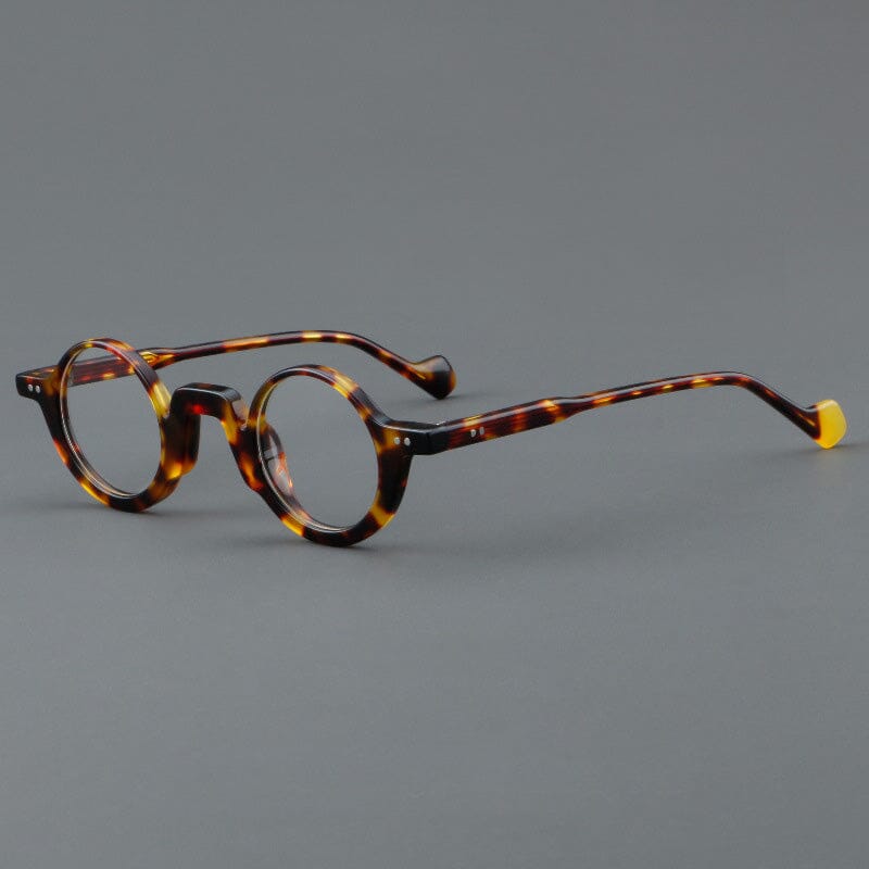 Jake Retro Round Glasses Frame Round Frames Southood Leopard
