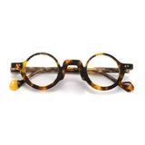 Jake Retro Round Glasses Frame Round Frames Southood Leopard