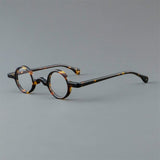 Jim Small Round Acetate Glasses Frame Round Frames Southood Leopard