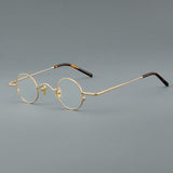 Lance Retro Titanium Glasses Frame oval frame Southood Gold
