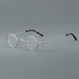 Lance Retro Titanium Glasses Frame oval frame Southood Silver