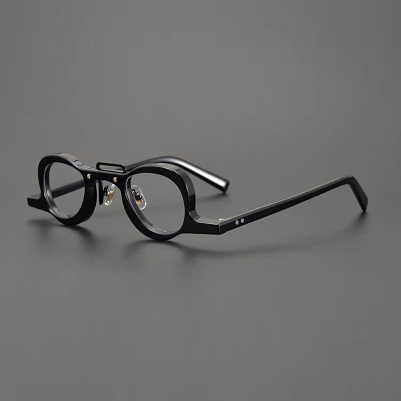 Lennon Personality Funny Small Acetate Glasses Frame Round Frames Southood Black