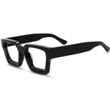 Lew Vintage Square Acetate Glasses Frame Rectangle Frames Southood Black