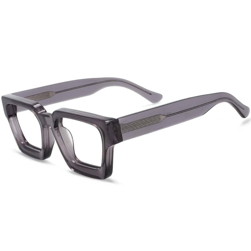 Lew Vintage Square Acetate Glasses Frame Rectangle Frames Southood Gray