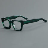 Lew Vintage Square Acetate Glasses Frame Rectangle Frames Southood Green