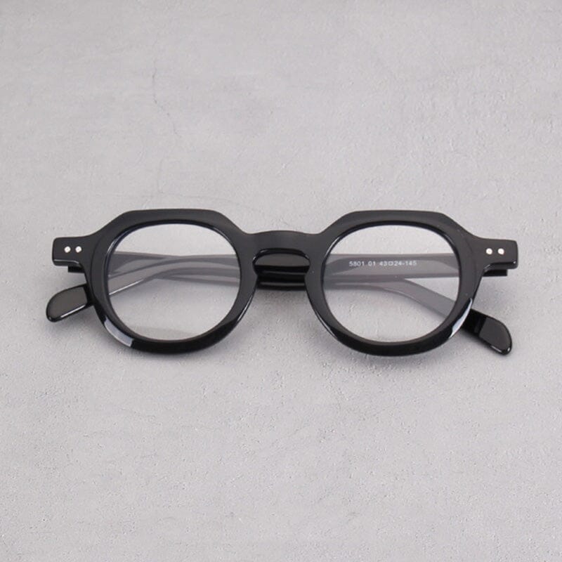 Reg Vintage Acetate Round Optical Glasses Frame Round Frames Southood Black