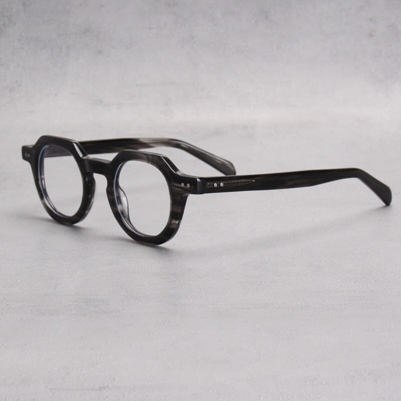 Reg Vintage Acetate Round Optical Glasses Frame Round Frames Southood Gray leopard