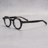Reg Vintage Acetate Round Optical Glasses Frame Round Frames Southood Gray leopard