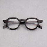 Reg Vintage Acetate Round Optical Glasses Frame Round Frames Southood Leopard