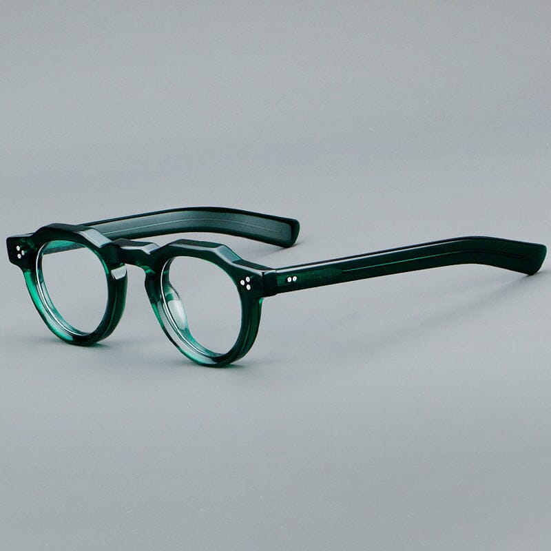 Rolf Vintage Geometric Acetate Glasses Frame Geometric Frames Southood Clear Green
